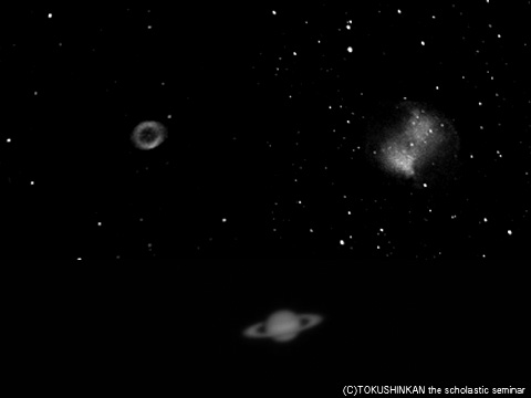 M57とM27と土星-2012a